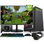 Imagem de PC Gamer Completo 2Eletro Win - Intel Core i3, 8GB RAM, NVIDIA Geforce GTX 4GB, SSD 120GB, Monitor 20" 75HZ, Fonte 500W, Gabinete preto com 2 LED fans - PG2E-LED0101WI