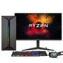 Imagem de PC Gamer Completo AMD Ryzen 5 5600G, Gráficos Radeon VEGA 7, 16GB DDR4, SSD 512GB, Fonte 500W, Monitor 24" 75Hz, 3green Force - 3F-022