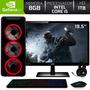 Imagem de PC Gamer Completo Intel Core i5 8GB Nvidia Geforece GT HD 1TB Monitor LED HDMI 19.5" EasyPC Light