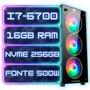 Imagem de Pc Gamer Cpu Rgb Completo I7-6700 Ram 16gb Ddr4  Nvme 256gb