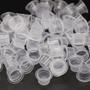 Imagem de Pct C/50 recipientes batoques copos descartáveis de plástico para tatuagem micro pigmentação