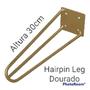 Imagem de Pé De Ferro Hairpin Legs 30cm Dourado Medcombo