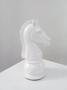 Imagem de Peça de Xadrez Decorativa Cavalo Branco 20 x 10 cm