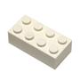 Imagem de Peças e Blocos de LEGO: Tijolo Branco 2x4 x20