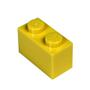 Imagem de Peças e Elementos LEGO: Tijolo Amarelo (Amarelo Vivo) 1x2 x50