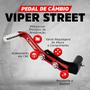 Imagem de Pedal Câmbio Moto Esportivo C/ Regulagem Alumínio Anodizado Viper Street