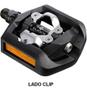 Imagem de Pedal clip shimano pd-t421 click'r  preto c/ plataforma e refletor - dupla face - mtb / urbano