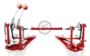 Imagem de Pedal Duplo X-Pro by C. Ibañez Action Red PDDBR Double Chain Drive corrente dupla mais leve e macio