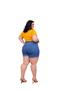 Imagem de Pedalete plus size jeans lycra