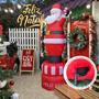 Imagem de Pedestal Papai Noel Inflável Giratório Natal Led Bivolt 2.2M