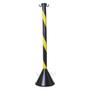 Imagem de Pedestal Plástico Zebrado Preto E Amarelo 90 Cm Kit 04 Unid.