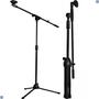 Imagem de Pedestal Profissional Para Microfone Girafa Universal PM-200 Com Cachimbo MXT