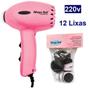 Imagem de Pedicuro Compact Elétrico Profissional Para Lixar Os Pés Rosa Pink 220v + 12 Lixas Descartáveis