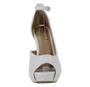 Imagem de Peep toe meia pata glitter furtacor branco com corte lateral luxo festa 74218-9