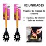Imagem de Pegador de massas silicone com cabo de madeira 02 unidades