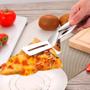 Imagem de Pegador Espátula Pinça Para Carnes e Pizzas em Inox 26cm
