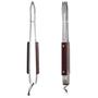 Imagem de Pegador Inox Churrasco Leme Cabo Madeira 47 Cm