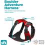 Imagem de Peitoral Boulder Adventure Harness Com Bolsos Para Cães Cães XG - Vermelho