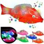 Imagem de Peixe Musical Com Luz Led Bate Cauda Brinquedo - Vermelho