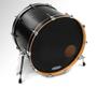Imagem de Pele Evans EQ3 Resonant Black 24 c/ Anel Abafador e Furo 5 (013670)