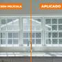 Imagem de Pelicula Adesiva para Vidro Blindex Modelo Pontos e Quadrados Brancos 200x60cm