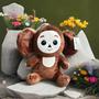 Imagem de Pelúcia Almofada de Macaco 60cm brinquedo para cestas de presentes macio fofo Presente