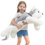 Imagem de Pelúcia Dalmata Husky Jumbo 100cm - Brinquedo Infantil