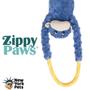 Imagem de Pelúcia RopeTugz Monkey Zippypaws Brinquedo Macaco Cabo de Guerra com Apito Para Cães - Azul