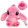 Imagem de Pelúcia Stitch Rosa Angel Boneco Filme Lilo E Stitch Disney