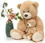 Imagem de Pelúcia Teddy Bear MoriSmos Giant Mommy and Baby Bear, 100% algodão PP