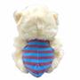 Imagem de Pelucia Urso Creme Roupa Listrada Azul 18cm +3 Anos Fizzy