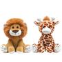 Imagem de Pelúcias Safari Buba Decoração quarto Brinquedo para Bebês +3M Girafa e Leão