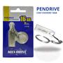 Imagem de Pen drive 16GB metal com chaveiro prateado kit com 10 unidades