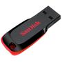 Imagem de Pen Drive de 128GB Sandisk Cruzer Blade SDCZ50-128G-B35 USB 2.0 - Preto/Vermelho