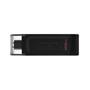 Imagem de Pen Drive Kingston 128GB USB-C 3.2 Gen 1 DataTraveler 70, Preto - DT70/128GB