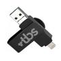 Imagem de Pen Drive Tbs 3 Em 1 Entradas Usb Usb-C Lightning 64Gb Preto