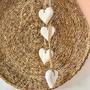 Imagem de Penca com 4 corações de 6cm branco com trança