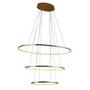 Imagem de Pendente 3 Anéis Oval Birdie Dourado 100cm LED 45W 3000K Bivolt KW004GL Bella