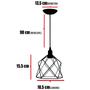 Imagem de Pendente Aramado Cálice Luminária Lustre Teto Retrô Vintage Industrial Balcão Preto