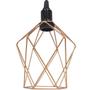 Imagem de Pendente Aramado Cálice P Luminária Lustre Teto Retrô Vintage Industrial Balcão Cobre Rose Gold