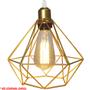 Imagem de Pendente Aramado Diamante Luminária Lustre Luxo P Cabo Cristal Retrô Vintage Agp Ilumini Industrial