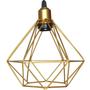 Imagem de Pendente Aramado Diamante Luminária Lustre Luxo P Teto Retrô Vintage Balcão Agp Ilumini Industrial