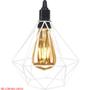 Imagem de Pendente Aramado Diamante Luminária Lustre P Teto Retrô Vintage Industrial Balcão Branco