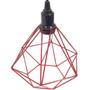 Imagem de Pendente Aramado Diamante Luminária Lustre P Teto Retrô Vintage Industrial Balcão Vermelho