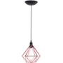 Imagem de Pendente Aramado Diamante Luminária Lustre P Teto Retrô Vintage Industrial Balcão Vermelho