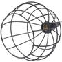 Imagem de Pendente Aramado Duplo Globo Luminária Lustre Cabo Cristal Retrô Vintage Preto Agp Industrial Luxo