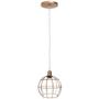 Imagem de Pendente Aramado Globo Luminária Lustre Cabo Cristal Retrô Vintage Cobre Rose Gold Agp Industrial