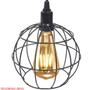 Imagem de Pendente Aramado Globo Luminária Lustre Luxo Teto Retrô Vintage Balcão Agp Ilumini Industrial