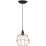 Imagem de Pendente Aramado Globo Luminária Lustre Teto Retrô Vintage Industrial Balcão Cobre Rose Gold