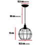 Imagem de Pendente Aramado Globo Luminária Lustre Teto Retrô Vintage Industrial Balcão Preto